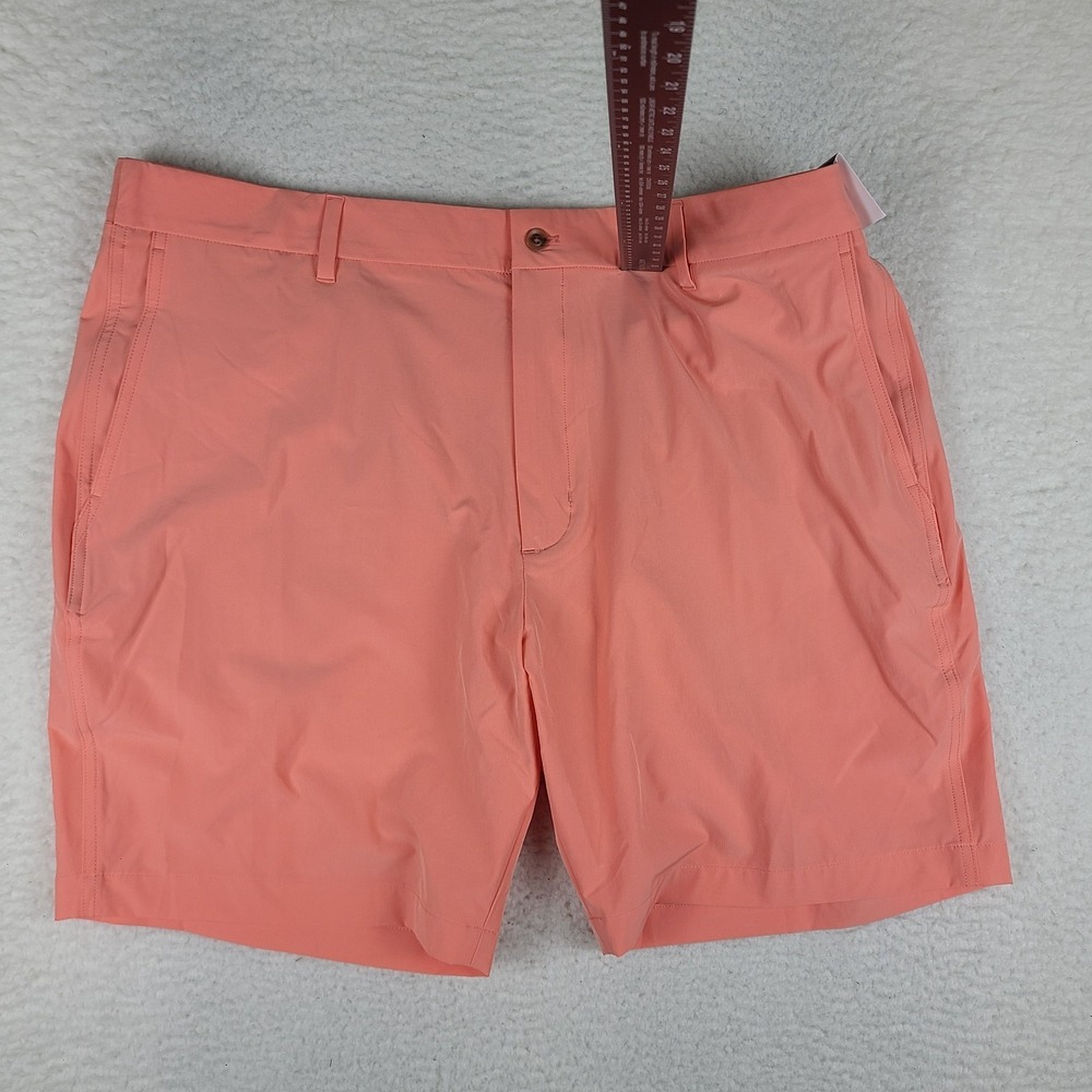 Walter Hagen Shorts Mens 42 Peach Pink 9" Inseam Hybrid Chino Performance Golf